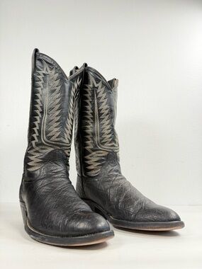 Cowtown Vintage Men’s Exotic Western Boots Size 7.5 EE Elephant Made In USA